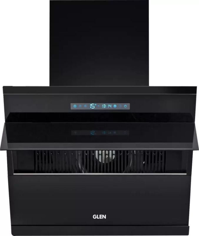 Glen 6073 Auto Clean Chimney MS 60 cm 1400 m3h Auto Clean Wall Mounted Chimney  (BLACK 1400 CMH)